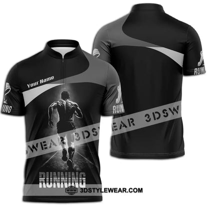 Unisex Shirt - Custom Running 3D Shirt - Zipper Polo Shirt / S - T-shirt