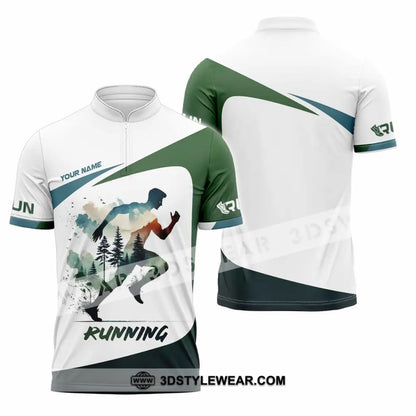 Unisex Shirt - Custom Running 3D Shirt - Zipper Polo Shirt / S - T-shirt