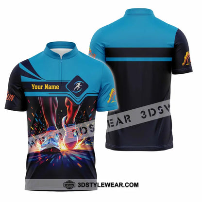 Unisex Shirt - Custom Running 3D Shirt - Zipper Polo Shirt / S - T-shirt