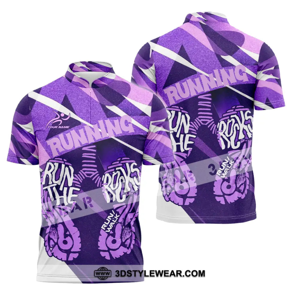 Unisex Shirt - Custom Running 3D Shirt - Zipper Polo Shirt / S - T-shirt