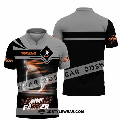 Unisex Shirt - Custom Running Faster 3D Shirt - Polo Shirt / S - T-shirt