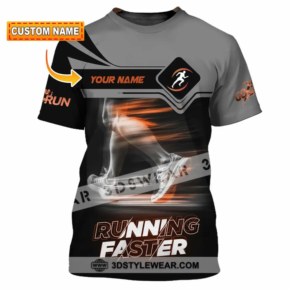Unisex Shirt - Custom Running Faster 3D Shirt - T-shirt
