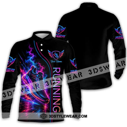 Unisex Shirt - Custom Running Shirt - Long Sleeve Polo / S - T-shirt