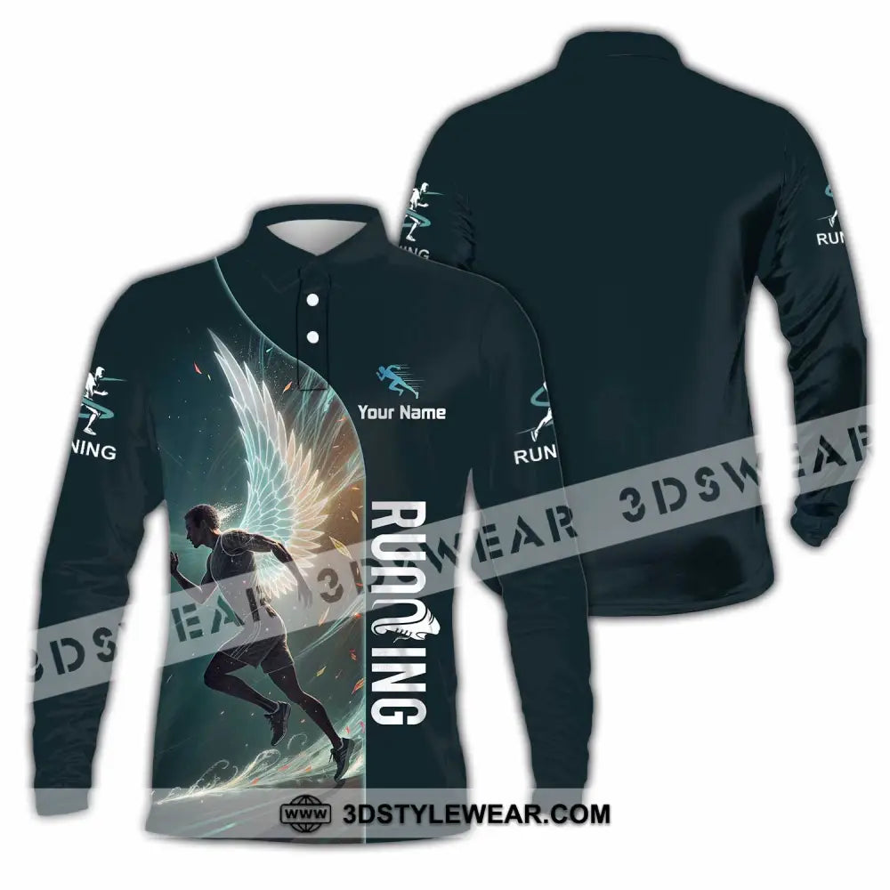 Unisex Shirt - Custom Running Shirt - Long Sleeve Polo / S - T-shirt