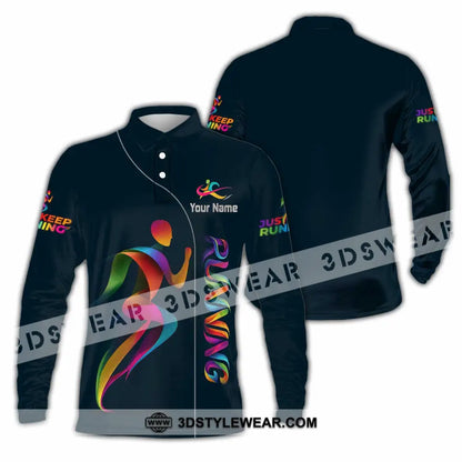 Unisex Shirt - Custom Running Shirt - Long Sleeve Polo / S - T-shirt
