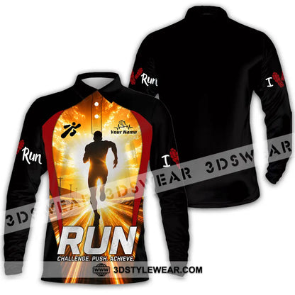 Unisex Shirt - Custom Running Shirt - Long Sleeve Polo / S - T-shirt