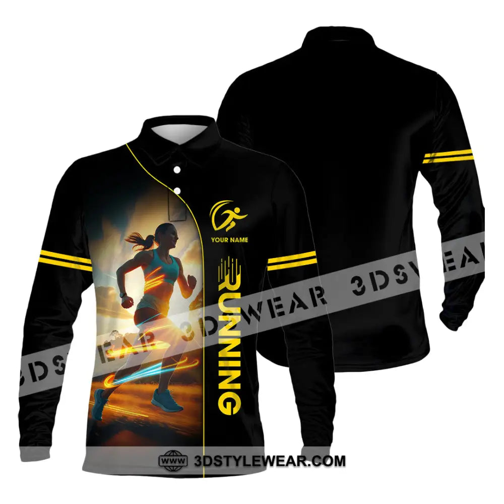 Unisex Shirt - Custom Running Shirt - Long Sleeve Polo / S - T-shirt
