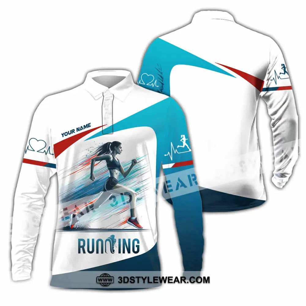 Unisex Shirt - Custom Running Shirt - Long Sleeve Polo / S - T-shirt