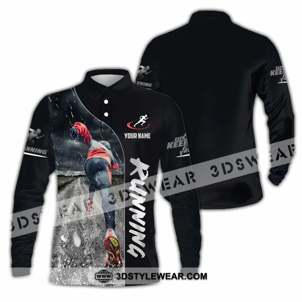 Unisex Shirt - Custom Running Lover Shirt - Long Sleeve Polo / S - T-shirt