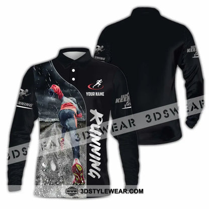Unisex Shirt - Custom Running Lover Shirt - Long Sleeve Polo / S - T-shirt