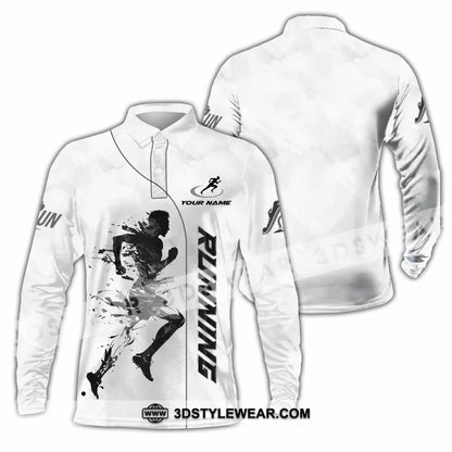 Unisex Shirt - Custom Running Lover Shirt - Long Sleeve Polo / S - T-shirt