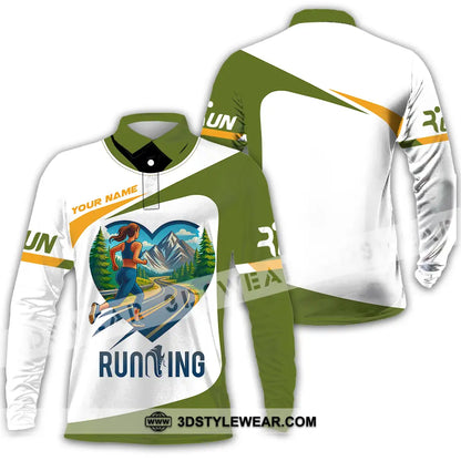 Unisex Shirt - Custom Running Lover Shirt - Long Sleeve Polo / S - T-shirt