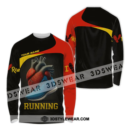 Unisex Shirt - Custom Running Lover Runner Shirt - Long Sleeve Shirt / S - T-shirt