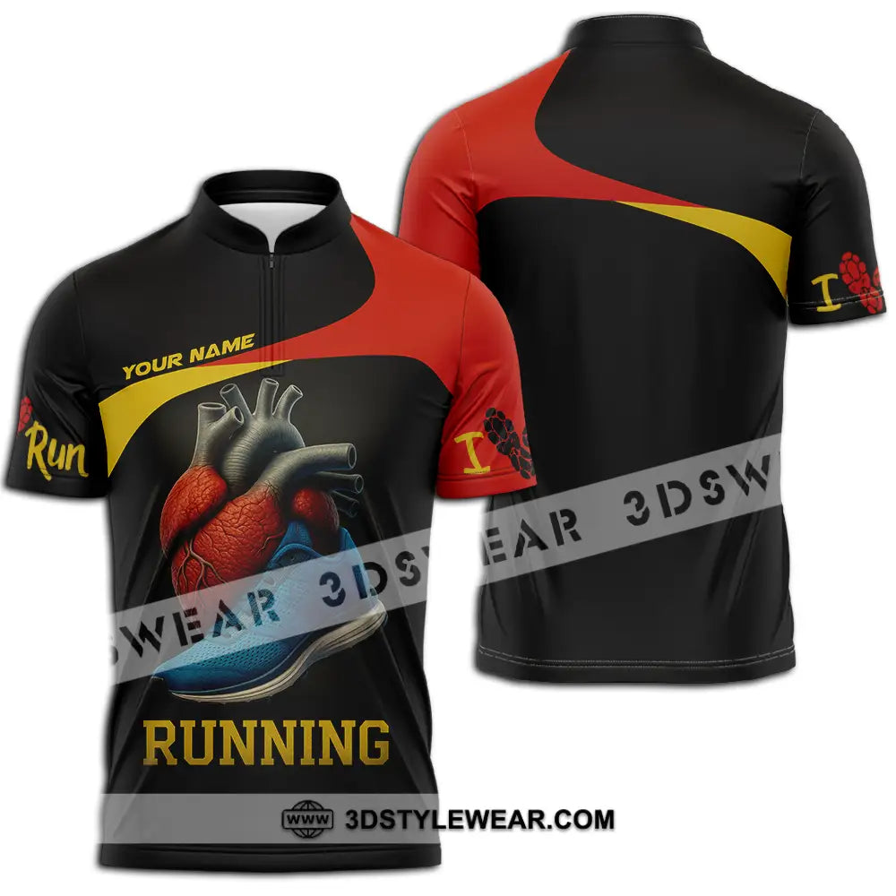 Unisex Shirt - Custom Running Lover Runner Shirt - Zipper Polo Shirt / S - T-shirt