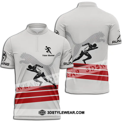 Unisex Shirt - Custom Running Lover Sport Shirt - Zipper Polo Shirt / S - T-shirt