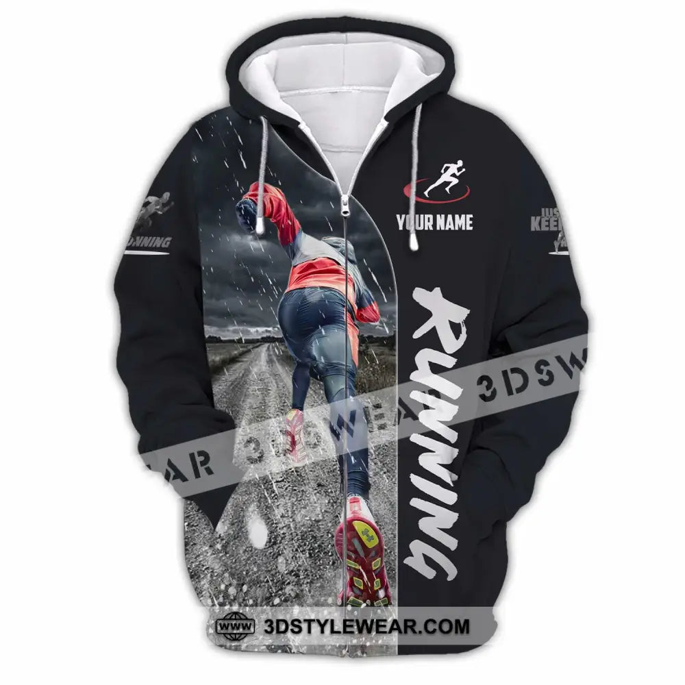 Unisex Shirt - Custom Running Lover Shirt - Zipper Hoodie / S - T-shirt