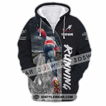 Unisex Shirt - Custom Running Lover Shirt - Zipper Hoodie / S - T-shirt