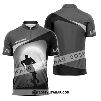 Unisex Shirt - Custom Running Lover Shirt - Zipper Polo Shirt / S - T-shirt