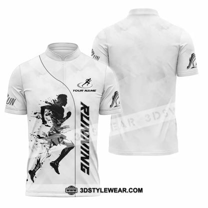 Unisex Shirt - Custom Running Lover Shirt - Zipper Polo Shirt / S - T-shirt