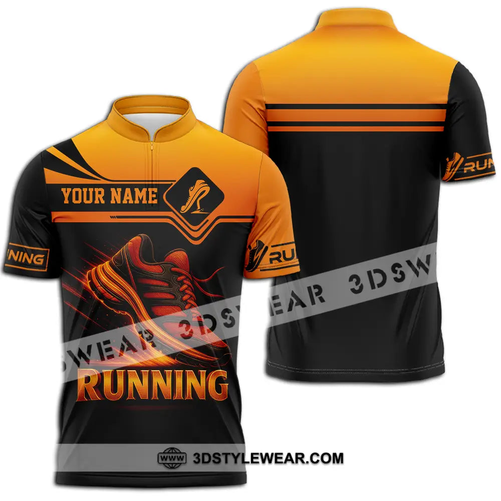 Unisex Shirt - Custom Running Lover Shirt - Zipper Polo Shirt / S - T-shirt