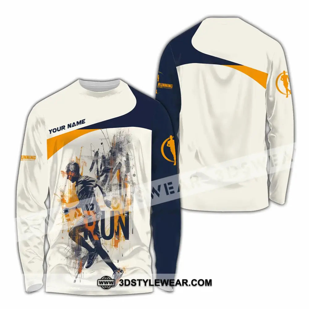 Unisex Shirt - Custom Running Never Give Up 3D Shirt - Long Sleeve Shirt / S - T-shirt