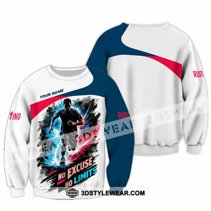 Unisex Shirt - Custom Running No Excuse No Limits Shirt - Long Sleeve / S - T-shirt