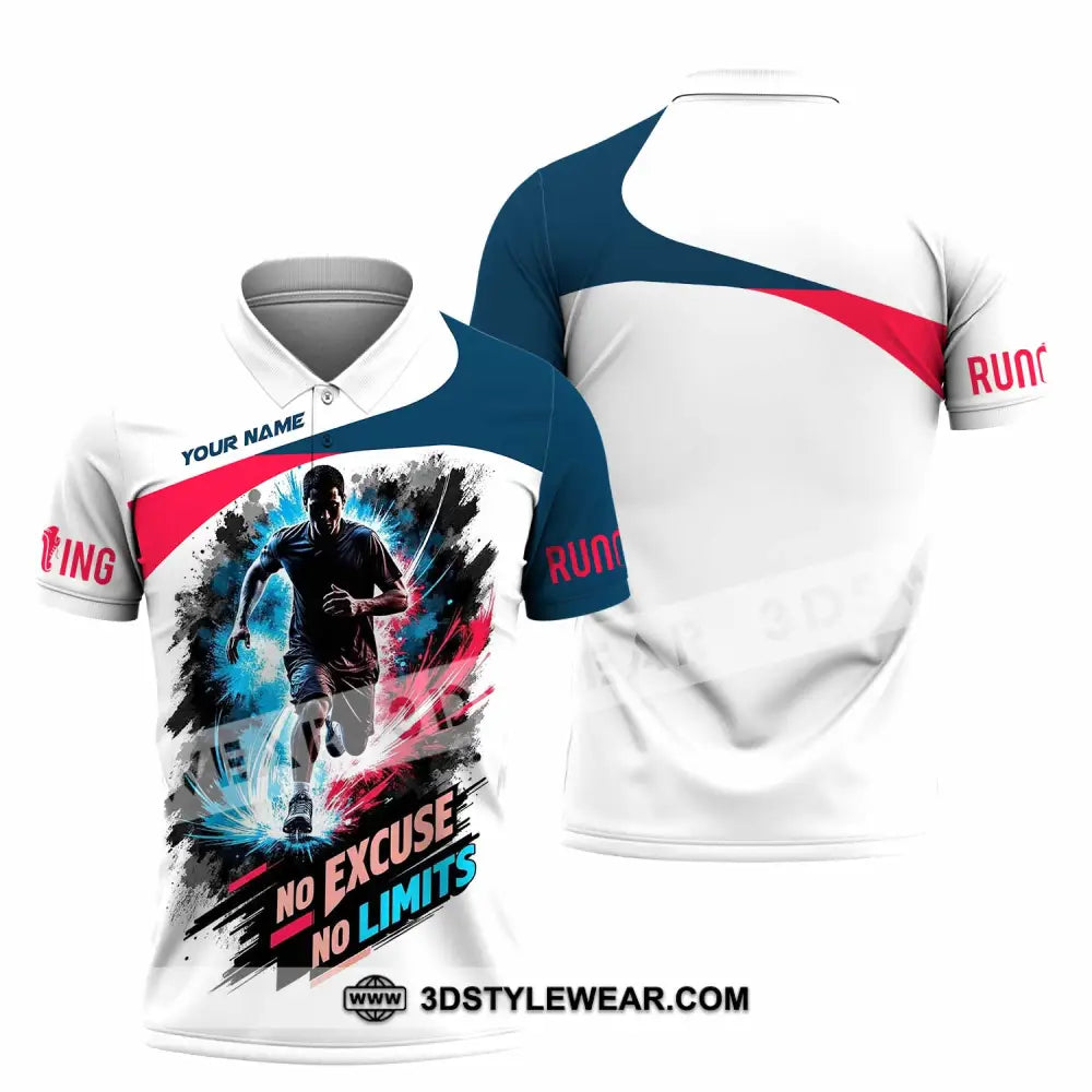 Unisex Shirt - Custom Running No Excuse No Limits Shirt - Polo Shirt / S - T-shirt