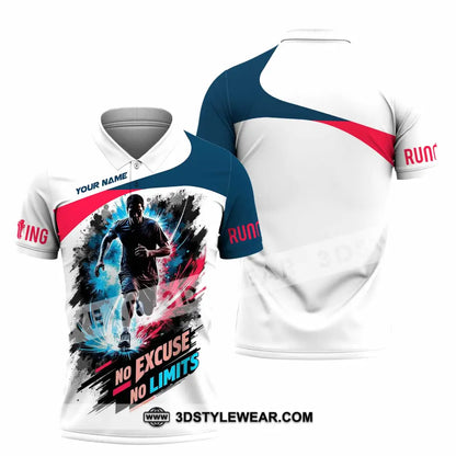 Unisex Shirt - Custom Running No Excuse No Limits Shirt - Polo Shirt / S - T-shirt