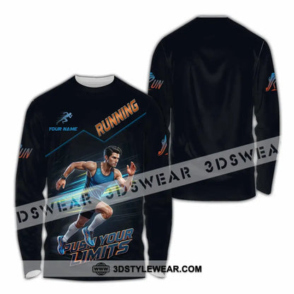 Unisex Shirt - Custom Running Push Your Limits Shirt - Long Sleeve Shirt / S - T-shirt