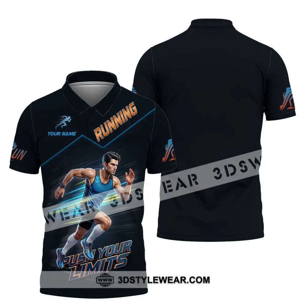 Unisex Shirt - Custom Running Push Your Limits Shirt - Polo Shirt / S - T-shirt