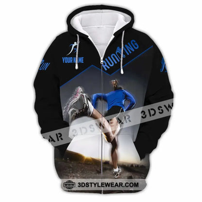 Unisex Shirt - Custom Running Sport Shirt - Zipper Hoodie / S - T-shirt