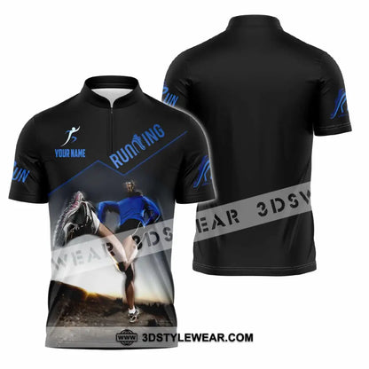 Unisex Shirt - Custom Running Sport Shirt - Zipper Polo Shirt / S - T-shirt