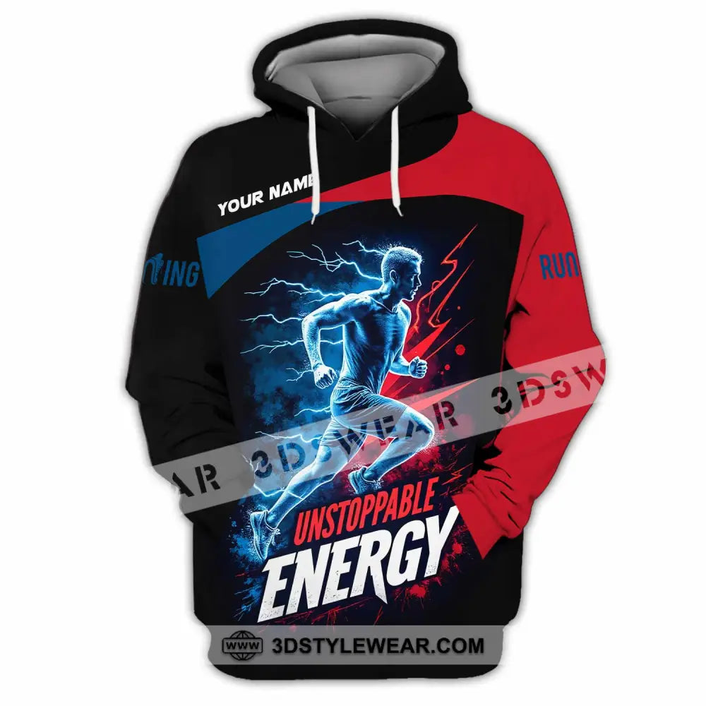 Unisex Shirt - Custom Running Unstoppable Energy Shirt - Hoodie / S - T-shirt