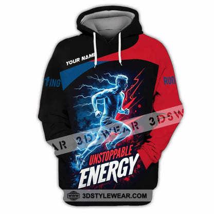 Unisex Shirt - Custom Running Unstoppable Energy Shirt - Hoodie / S - T-shirt