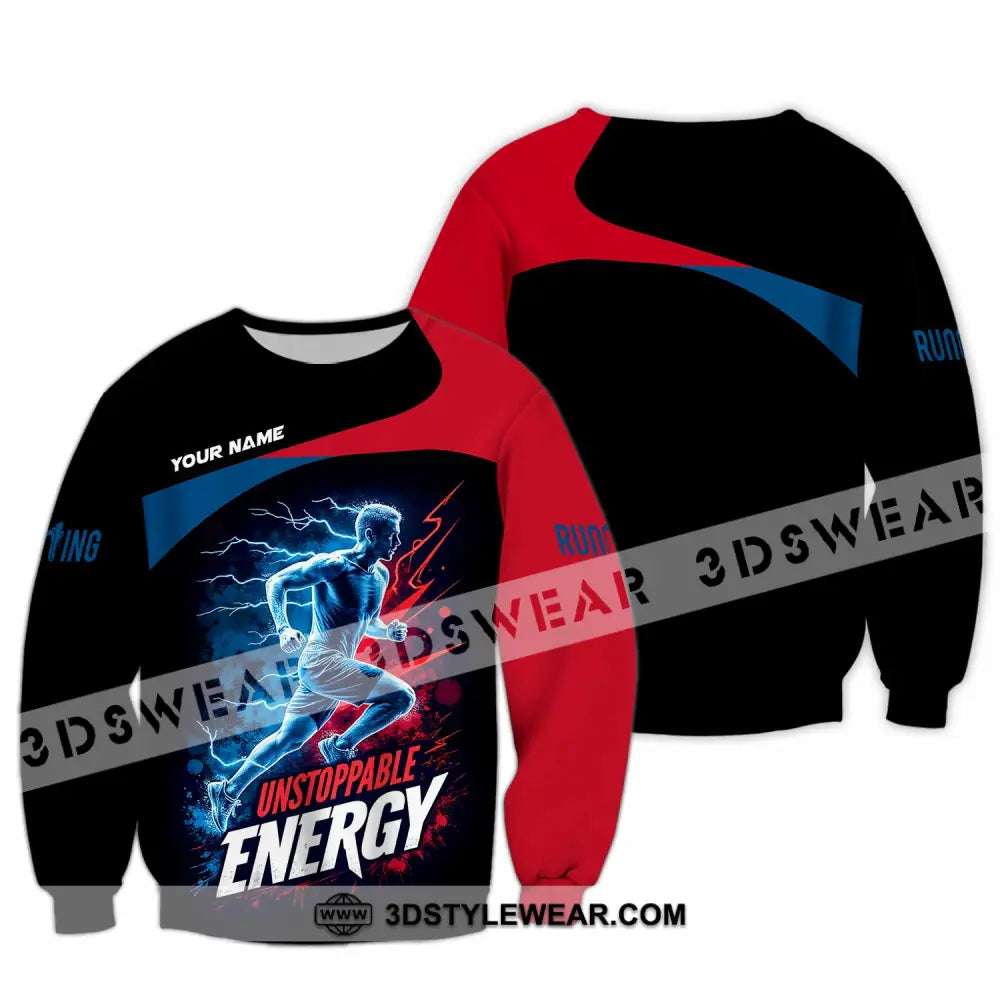 Unisex Shirt - Custom Running Unstoppable Energy Shirt - Long Sleeve / S - T-shirt