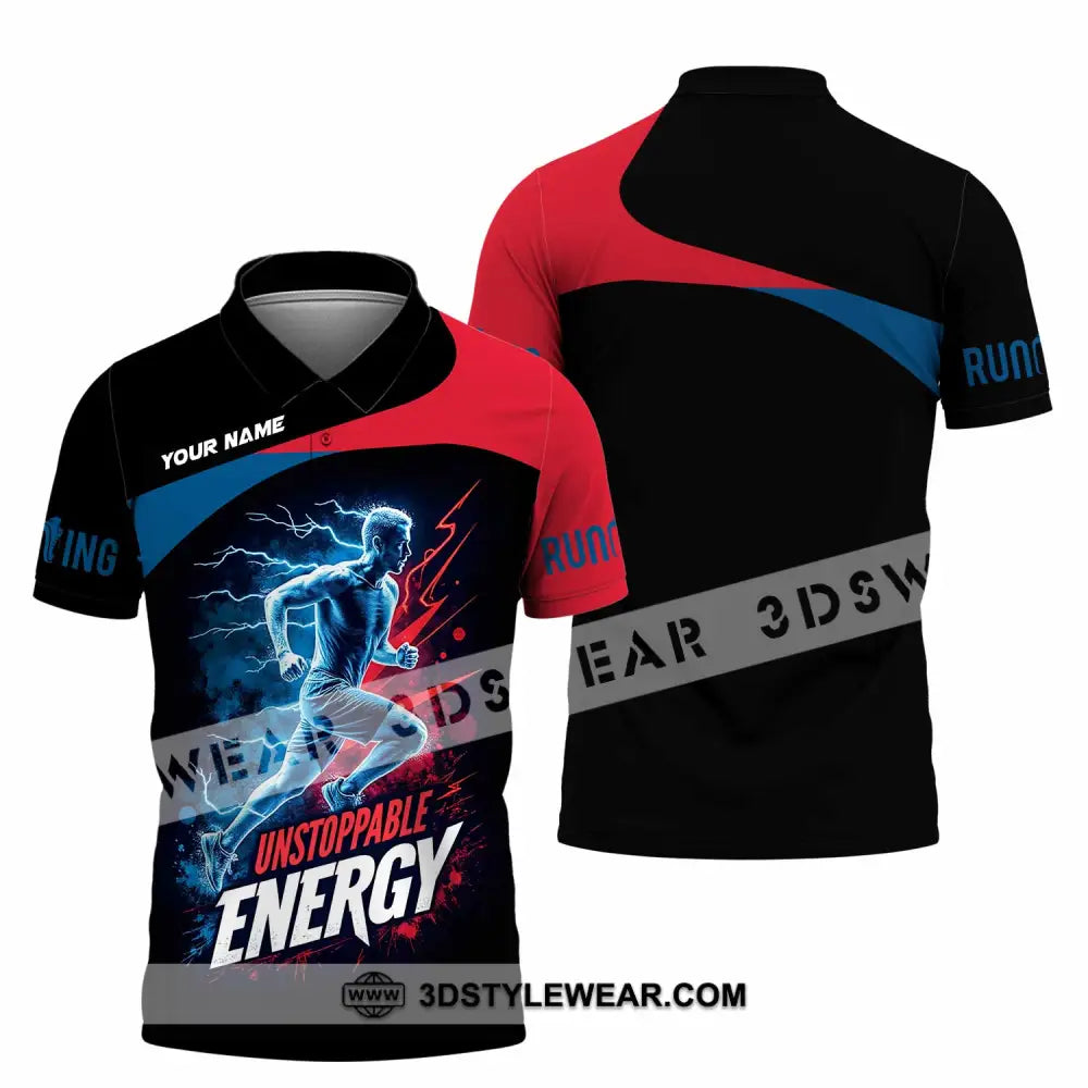 Unisex Shirt - Custom Running Unstoppable Energy Shirt - Polo Shirt / S - T-shirt