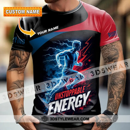 Unisex Shirt - Custom Running Unstoppable Energy Shirt - T-shirt
