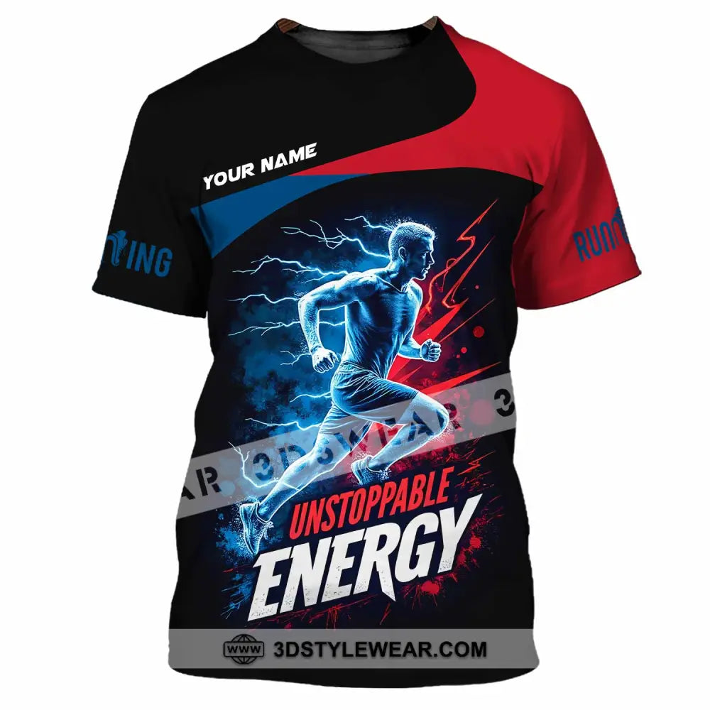 Unisex Shirt - Custom Running Unstoppable Energy Shirt - T-Shirt / S - T-shirt