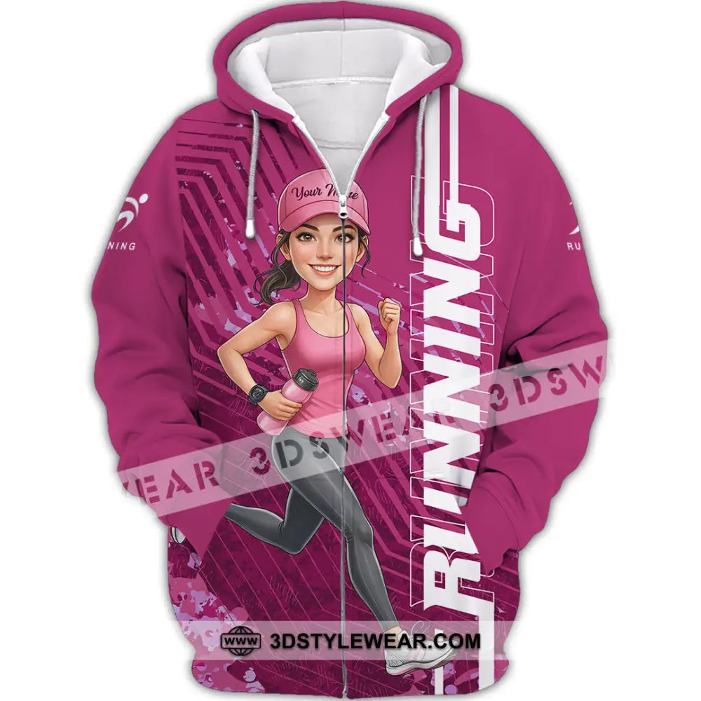 Unisex Shirt - Custom Running Women 3D Shirt - Zipper Hoodie / S - T-shirt