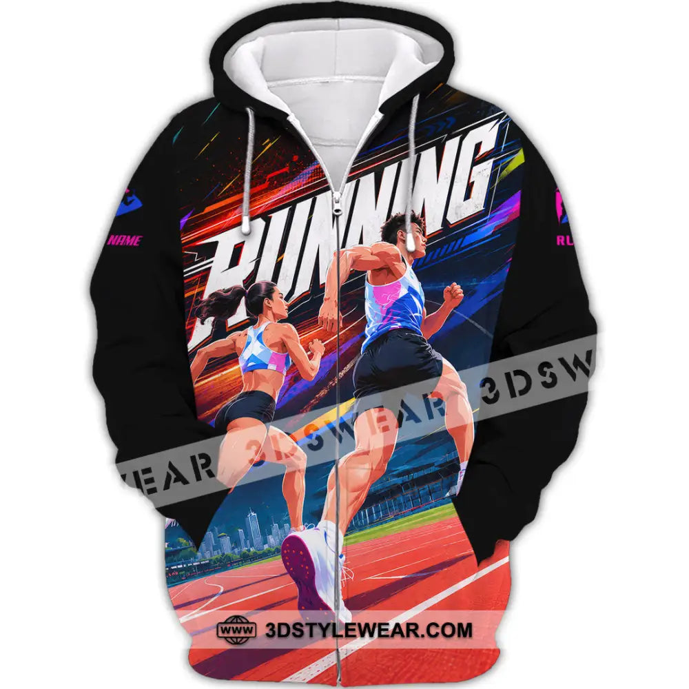 Unisex Shirt - Custom Running Shirt - Zipper Hoodie / S - T-shirt