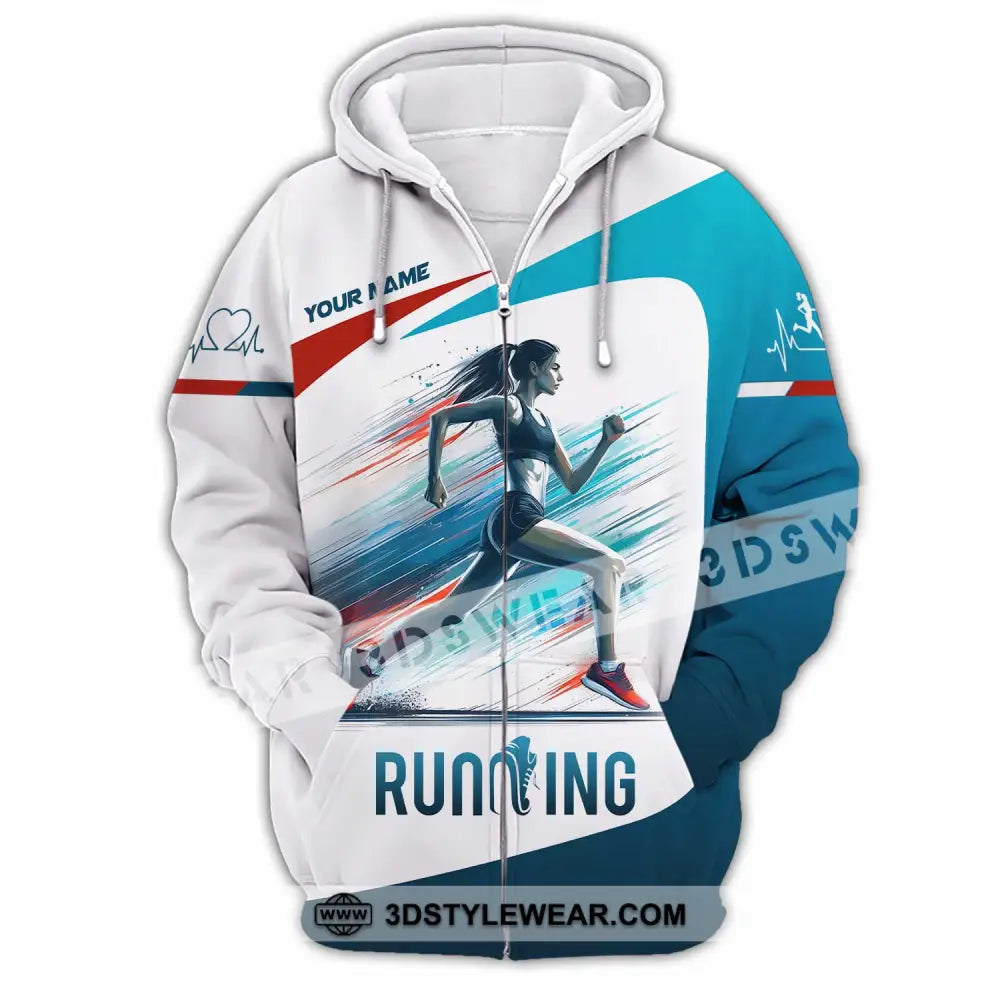 Unisex Shirt - Custom Running Shirt - Zipper Hoodie / S - T-shirt