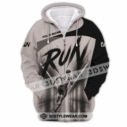 Unisex Shirt - Custom Running Shirt - Zipper Hoodie / S - T-shirt