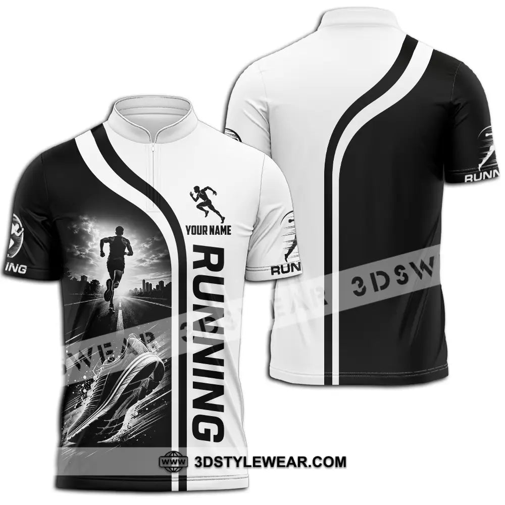 Unisex Shirt - Custom Running Shirt - Zipper Polo Shirt / S - T-shirt