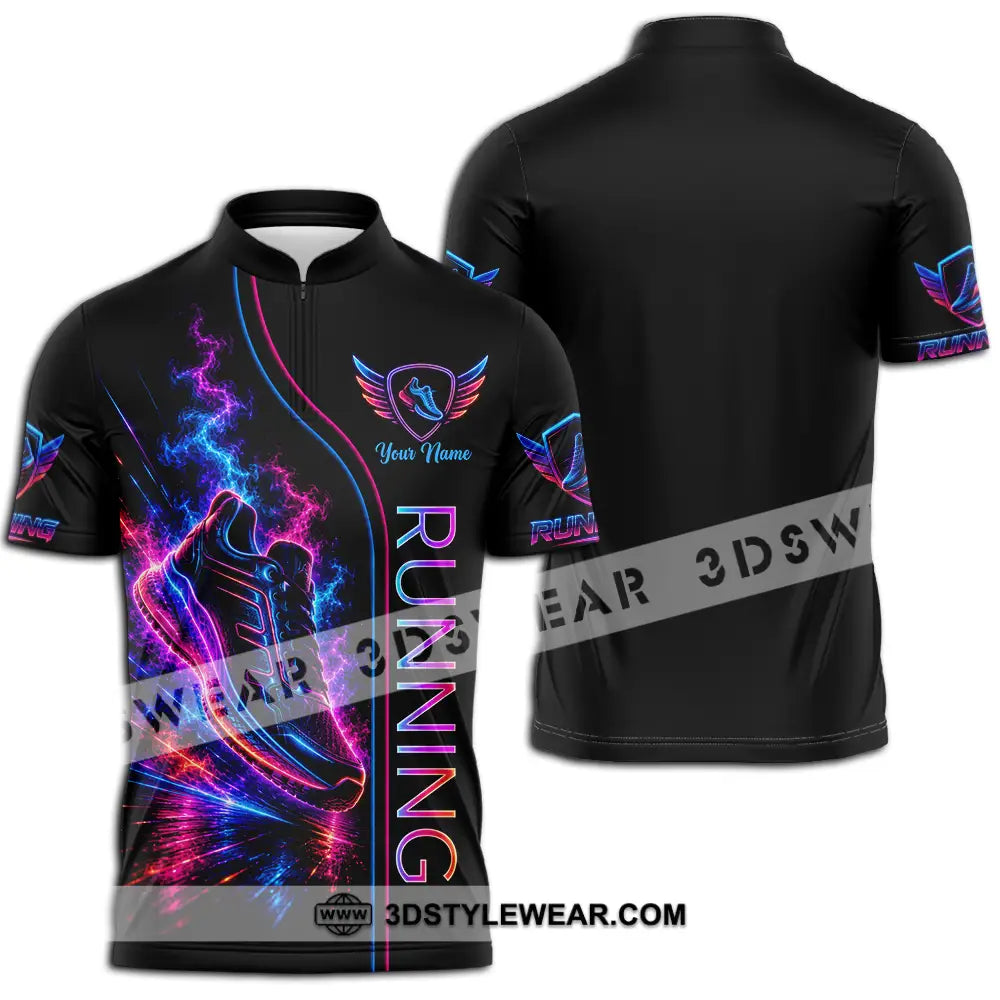 Unisex Shirt - Custom Running Shirt - Zipper Polo Shirt / S - T-shirt
