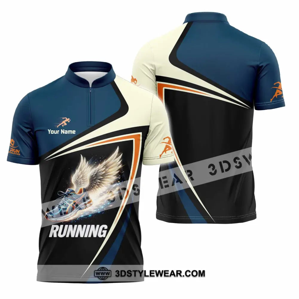 Unisex Shirt - Custom Running Shirt - Zipper Polo Shirt / S - T-shirt
