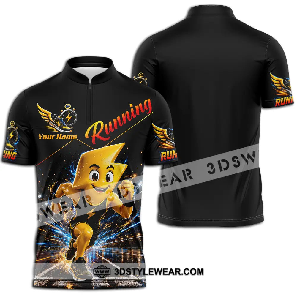 Unisex Shirt - Custom Running Shirt - Zipper Polo Shirt / S - T-shirt