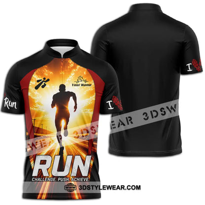 Unisex Shirt - Custom Running Shirt - Zipper Polo Shirt / S - T-shirt