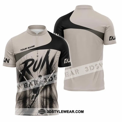 Unisex Shirt - Custom Running Shirt - Zipper Polo Shirt / S - T-shirt
