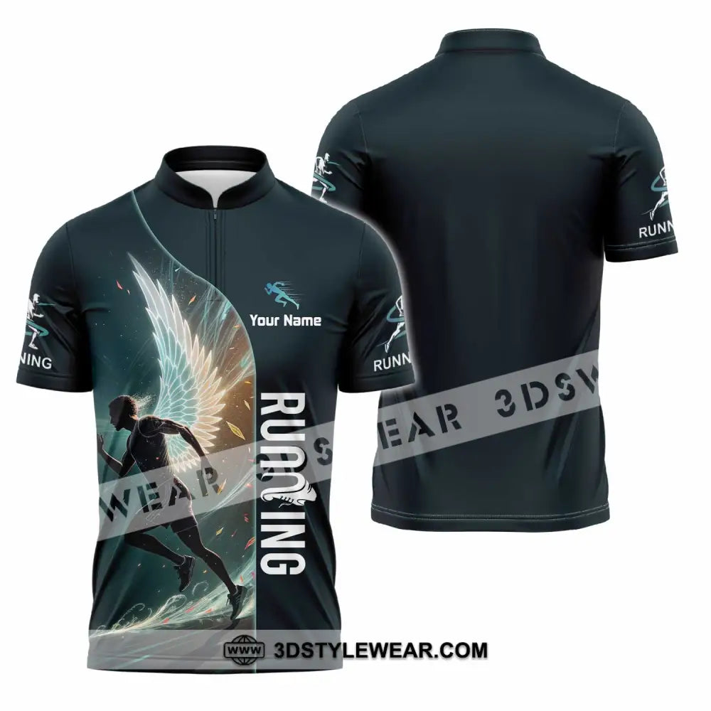 Unisex Shirt - Custom Running Shirt - Zipper Polo Shirt / S - T-shirt