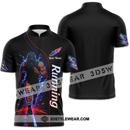 Unisex Shirt - Custom Running Shirt - Zipper Polo Shirt / S - T-shirt